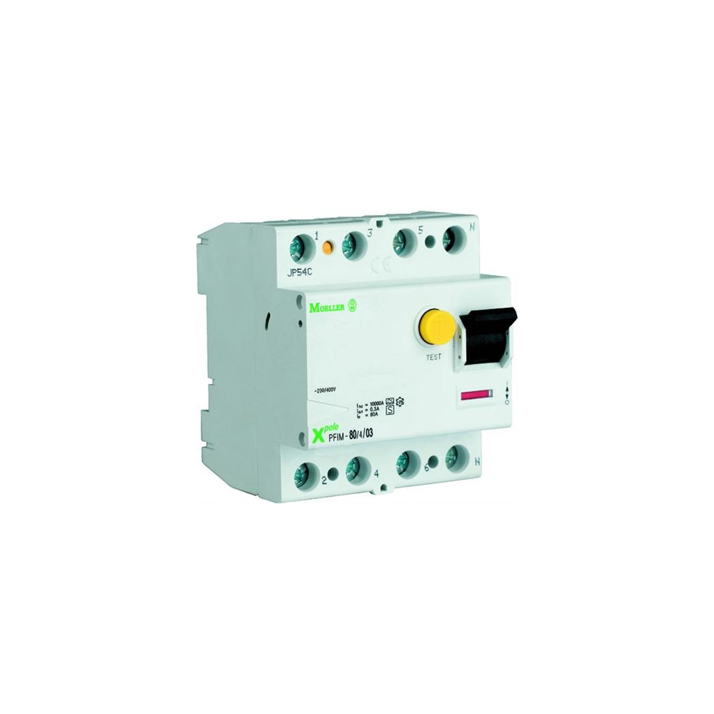 Produktbild för Jordfelsbrytare (RCD) EATON 80A 300mA, 4P, typ A, 72 mm bred