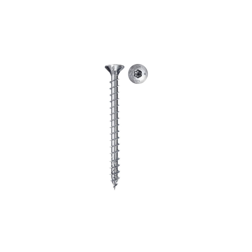 Produktbild för Fischer 670155, Skruv, Metall, Trä, Delvis gängad, Torx, Ros...