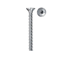 Produktbild för Fischer 670155, Skruv, Metall, Trä, Delvis gängad, Torx, Ros...