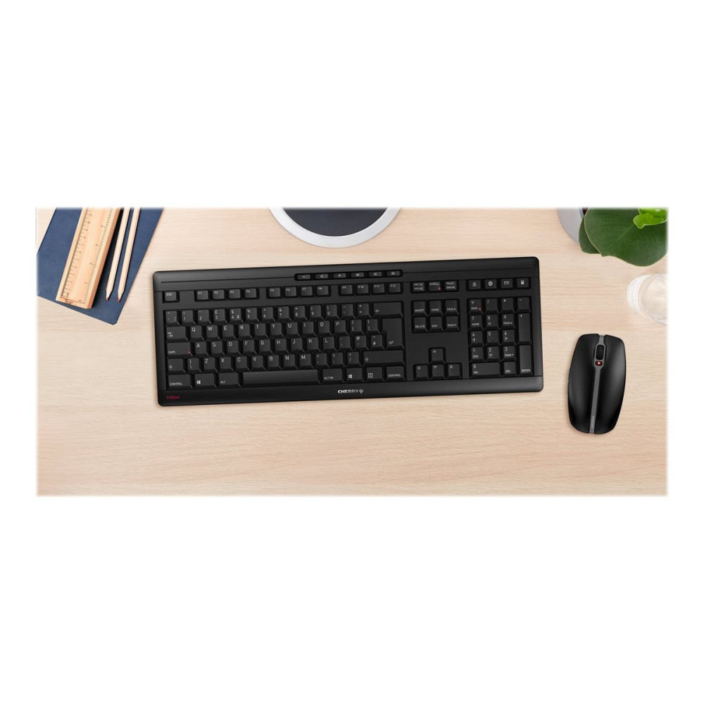 Produktbild för CHERRY STREAM DESKTOP - sats med tangentbord och mus - brittisk - svart Inmatningsenhet