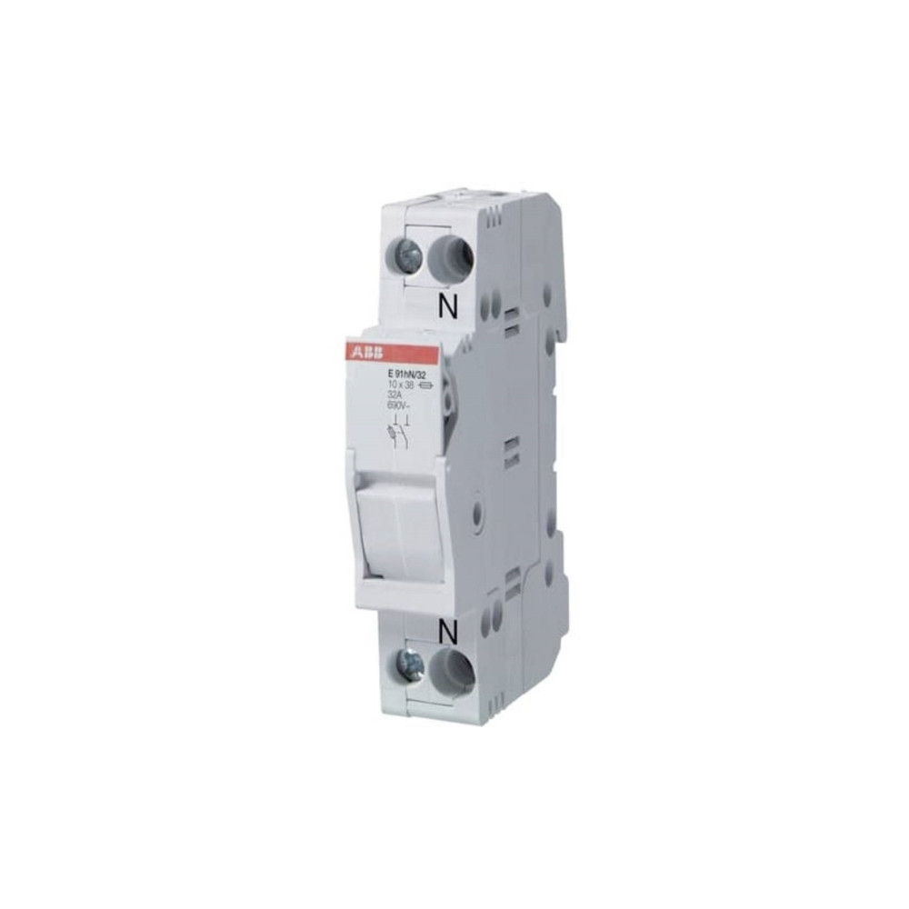 Produktbild för Säkringshållare 3-polig noll för 10,3x38 mm säkringar max 32...