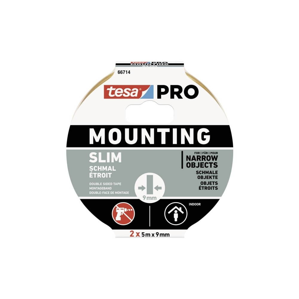Produktbild för tesa Mounting PRO smalt monteringsband 66714-00000-00 vit (L...