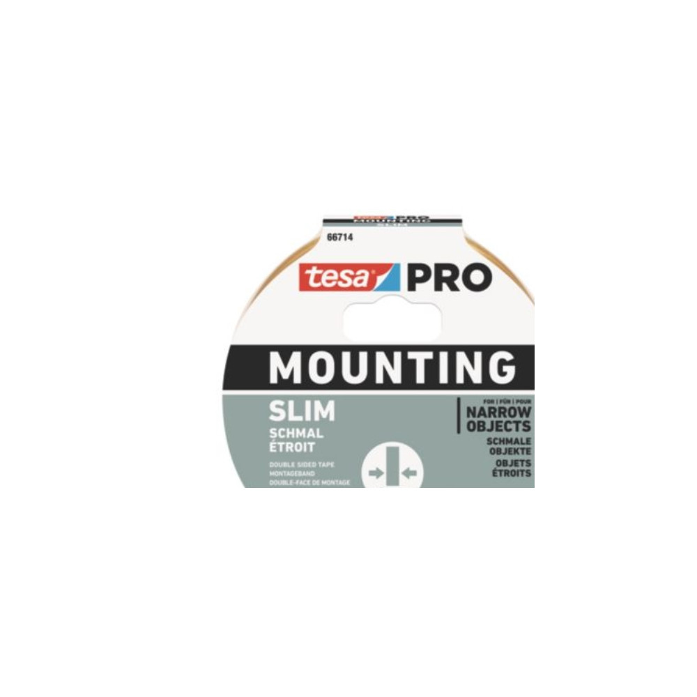 Produktbild för tesa Mounting PRO smalt monteringsband 66714-00000-00 vit (L...