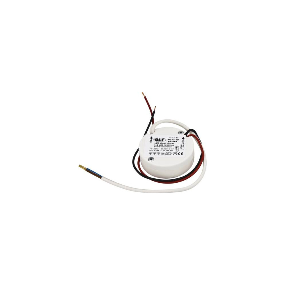 Produktbild för Konstantströmsdrivare för LED-ljuskällor 350 mA, 1 W, 1–10,5...