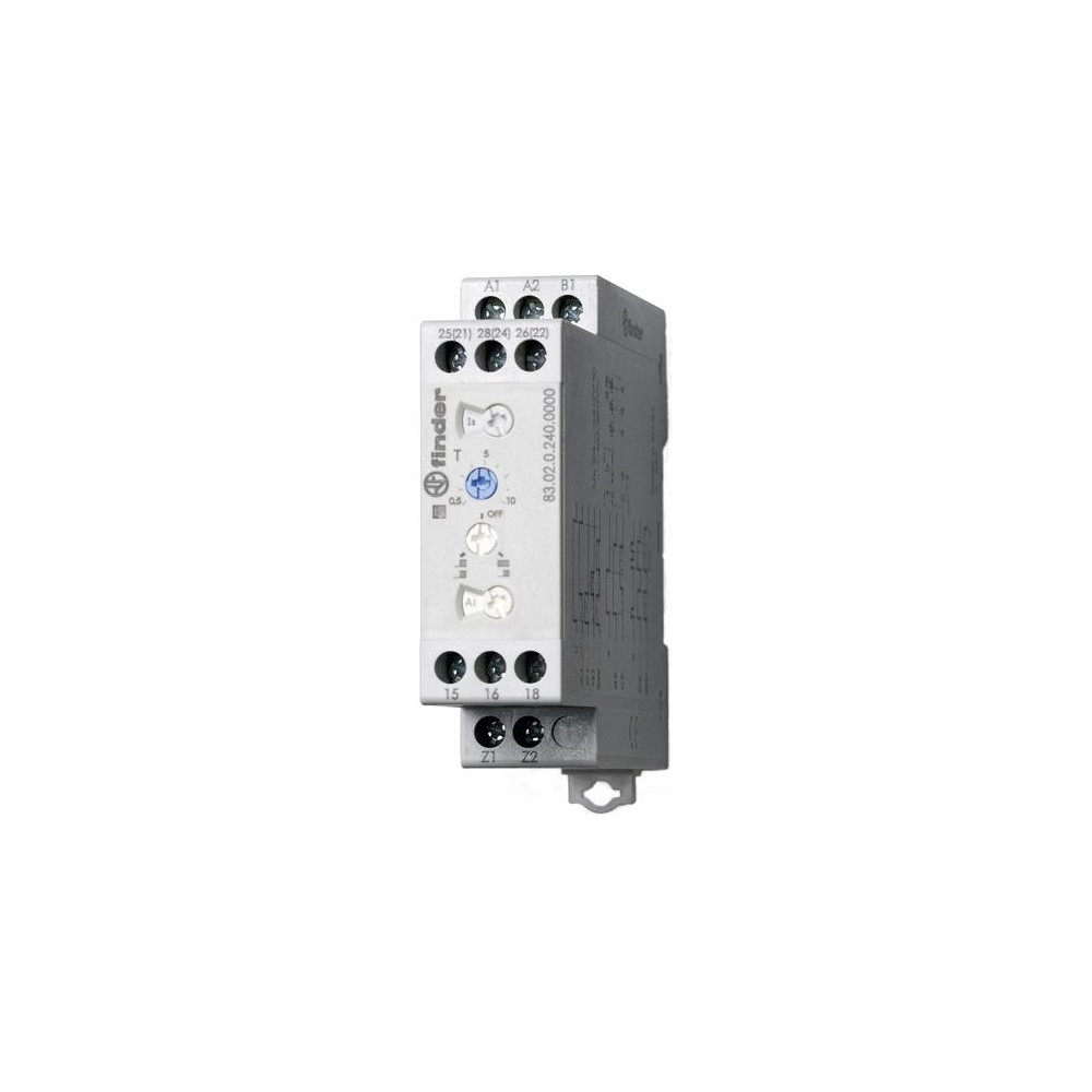 Produktbild för Multifunktionstimer 12A 2C/O, 22,5 mm, multispänning 24-240V...