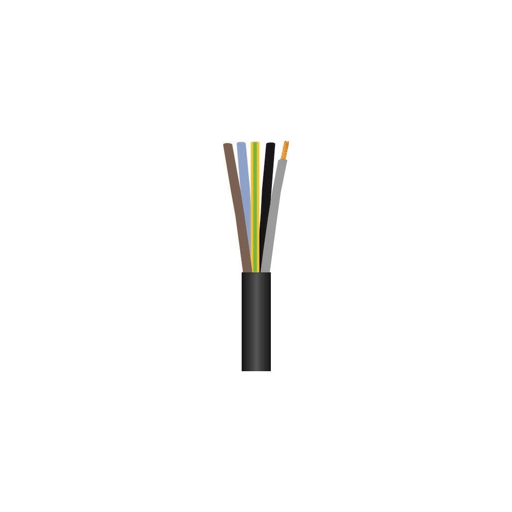 Produktbild för Gummikabel 5G10 mm² H07RN-F svart ring med 15 meter, kabeldi...