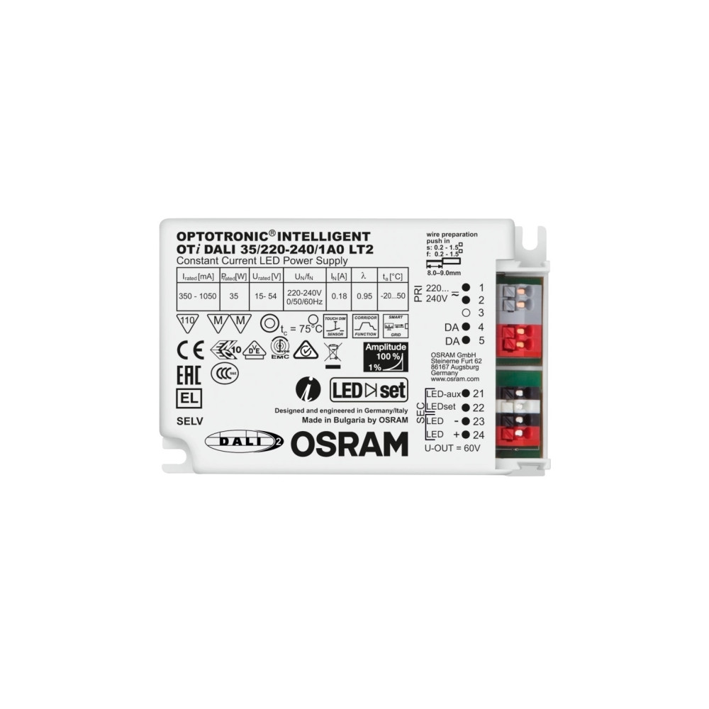 Produktbild för LED Driver Optotronic Intelligent Dali OTi 35W 220-240V/1AO,...