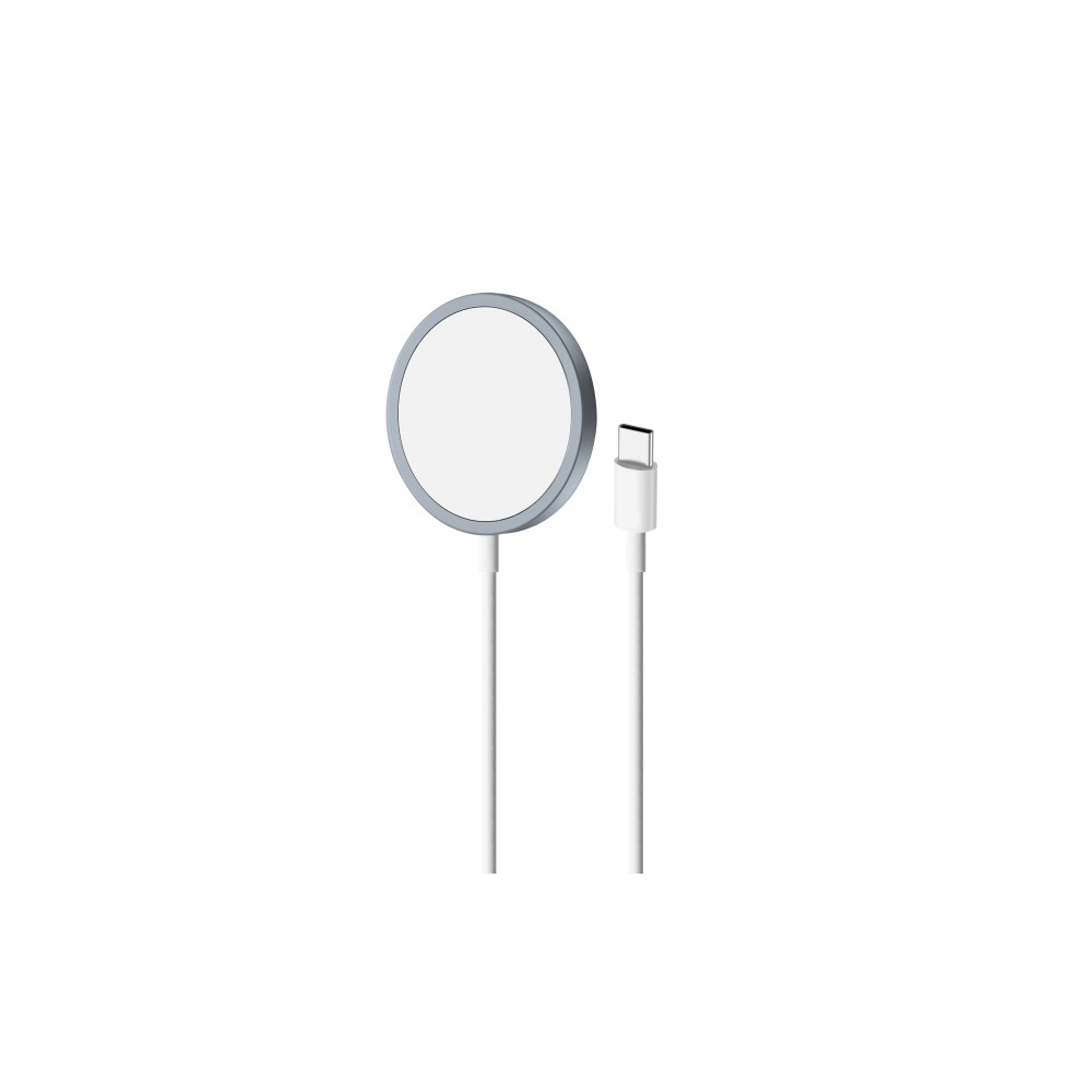 Produktbild för PURO CUSBCMAG1LBLUE, inomhus, USB, Trådlös laddning, 1 m, Bl...