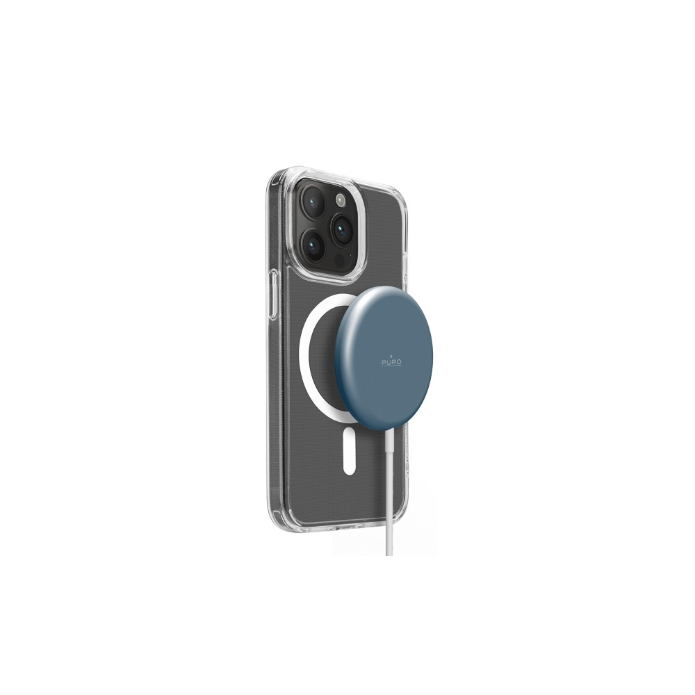 Produktbild för PURO CUSBCMAG1LBLUE, inomhus, USB, Trådlös laddning, 1 m, Bl...