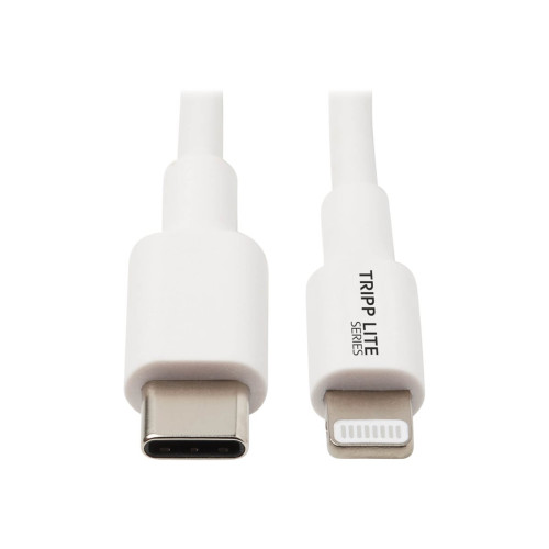 Eaton Corporation Eaton Tripp Lite Series USB-C to Lightning Sync/Charge Cable (M/M), MFi Certified, White, 3 ft. (0.9 m) - USB-kabel - USB-C till Lightning - 90 cm