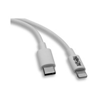 Produktbild för Eaton Tripp Lite Series USB-C to Lightning Sync/Charge Cable (M/M), MFi Certified, White, 3 ft. (0.9 m) - USB-kabel - USB-C till Lightning - 90 cm