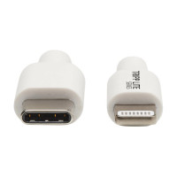 Produktbild för Eaton Tripp Lite Series USB-C to Lightning Sync/Charge Cable (M/M), MFi Certified, White, 3 ft. (0.9 m) - USB-kabel - USB-C till Lightning - 90 cm