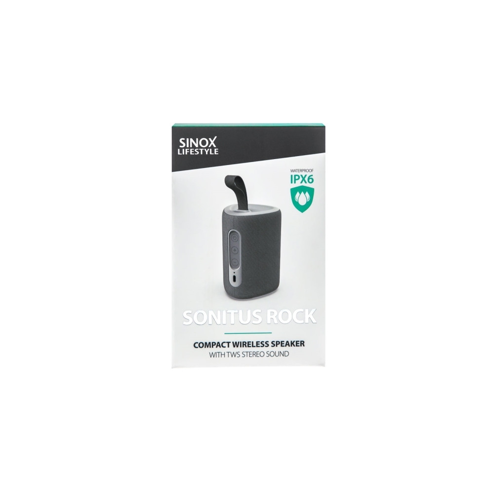 Produktbild för Sinox SXL4021, 6 W, Trådlös, 10 m, Bärbar monohögtalare, Grå...