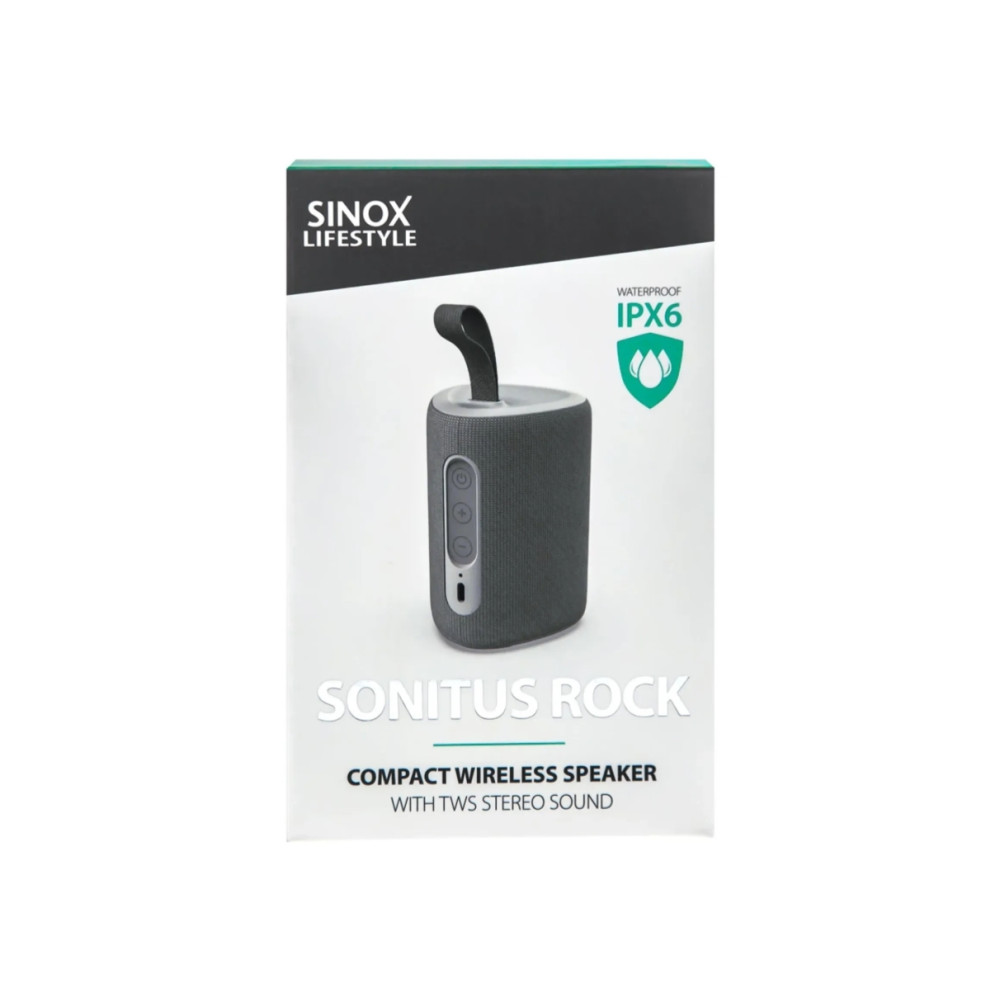 Produktbild för Sinox SXL4021, 6 W, Trådlös, 10 m, Bärbar monohögtalare, Grå...