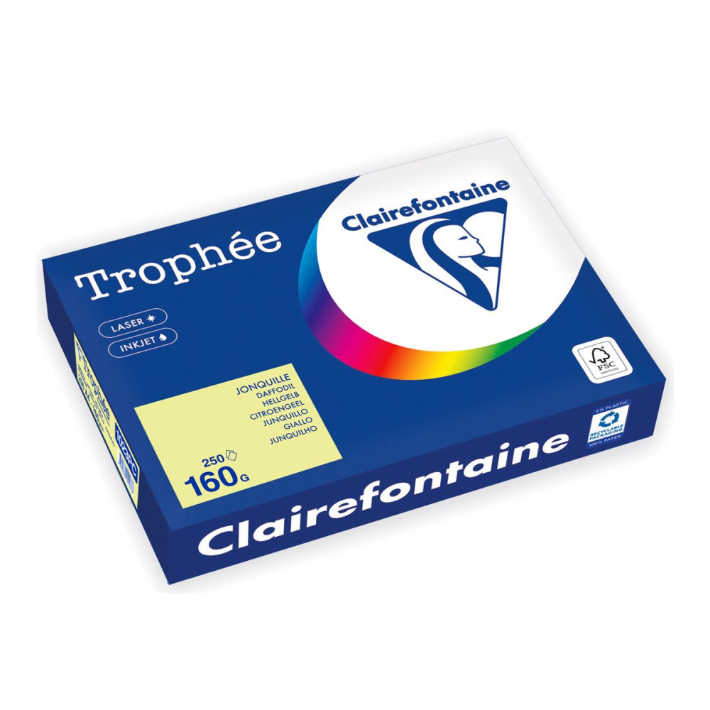Produktbild för Clairefontaine Trophée - tonat papper - 250 ark - A4 - 160 g/m²