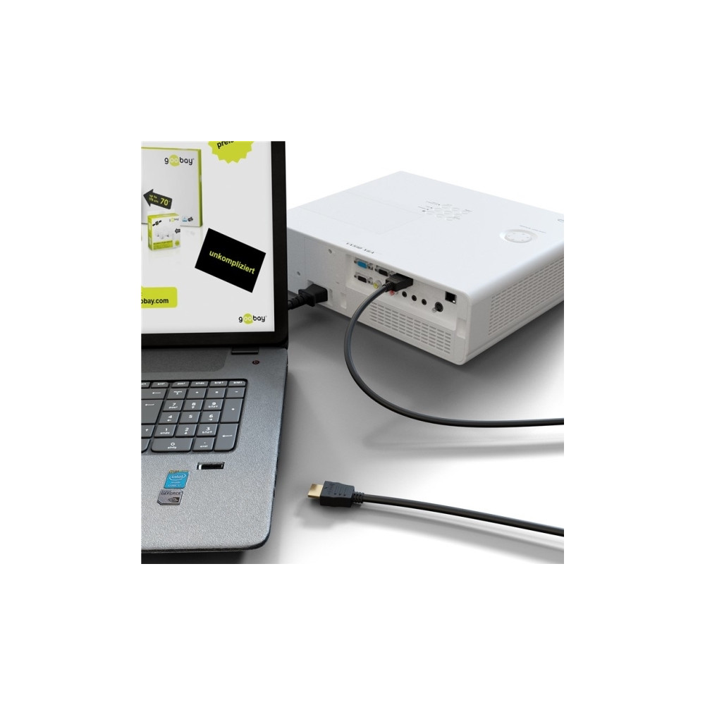 Produktbild för Goobay 60625, 7,5 m, HDMI Typ A (standard), HDMI Typ A (stan...