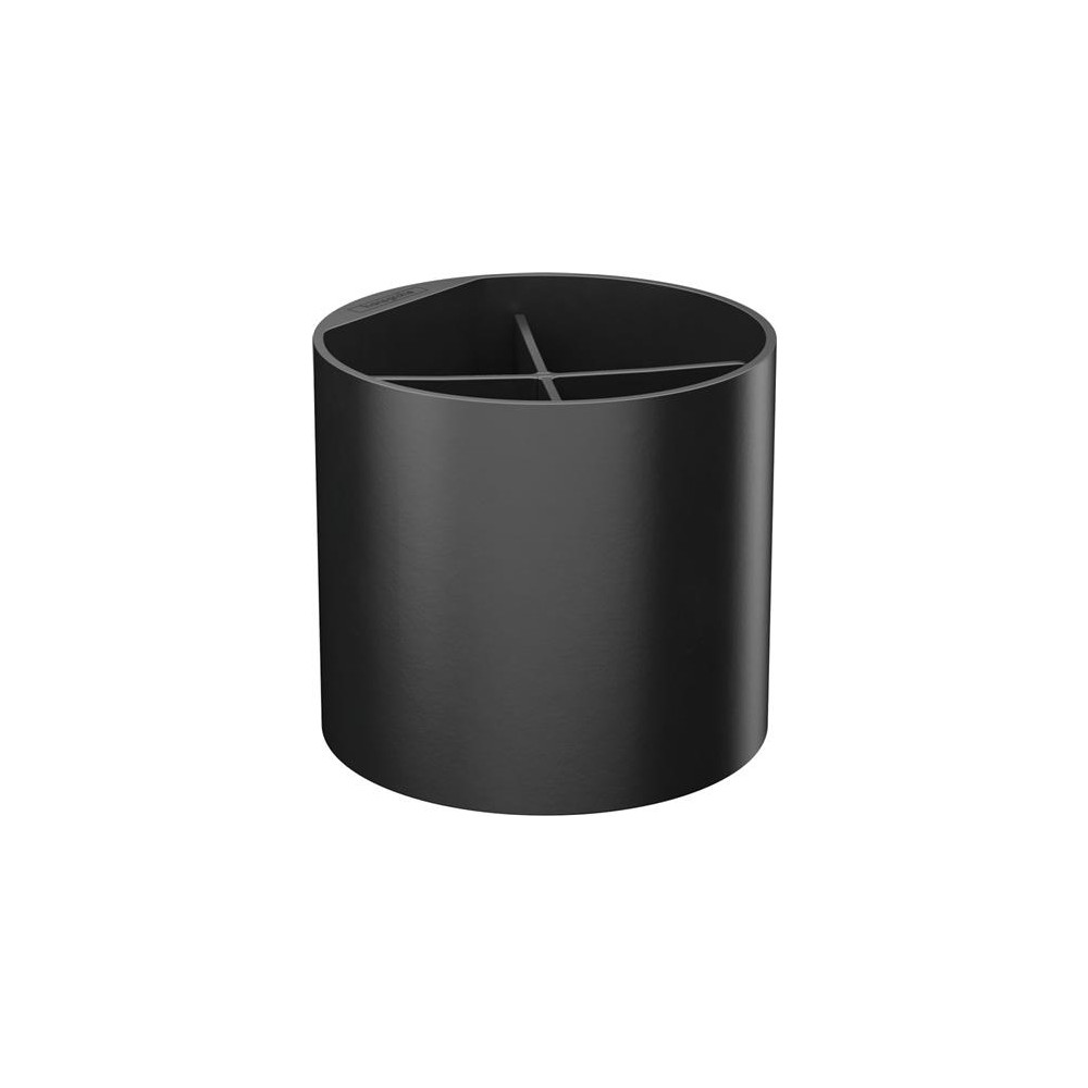 Produktbild för HansGrohe WallStoris kopp ø126 mm för skena, matt svart, pla...