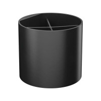 Produktbild för HansGrohe WallStoris kopp ø126 mm för skena, matt svart, pla...
