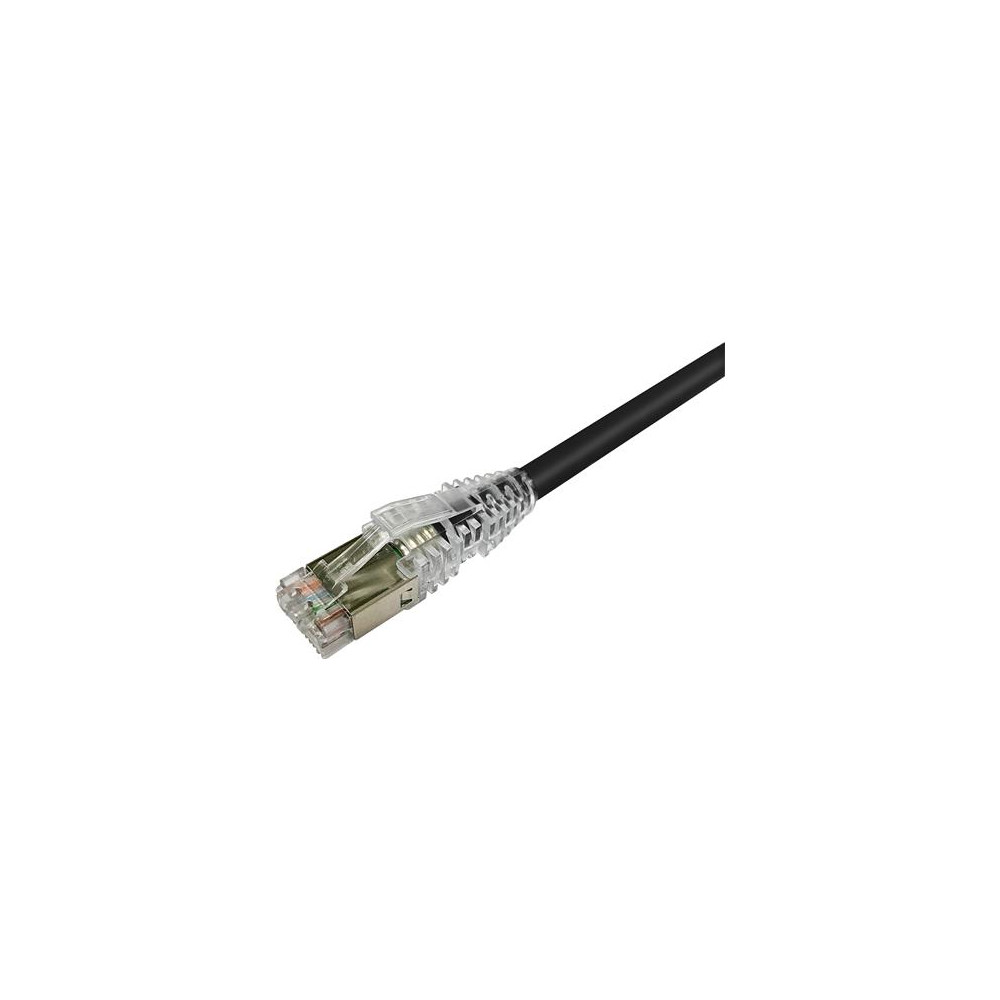 Produktbild för NETCONNECT patchkabel kat 6A S/FTP PiMF, längd 3,0 m, svart,...