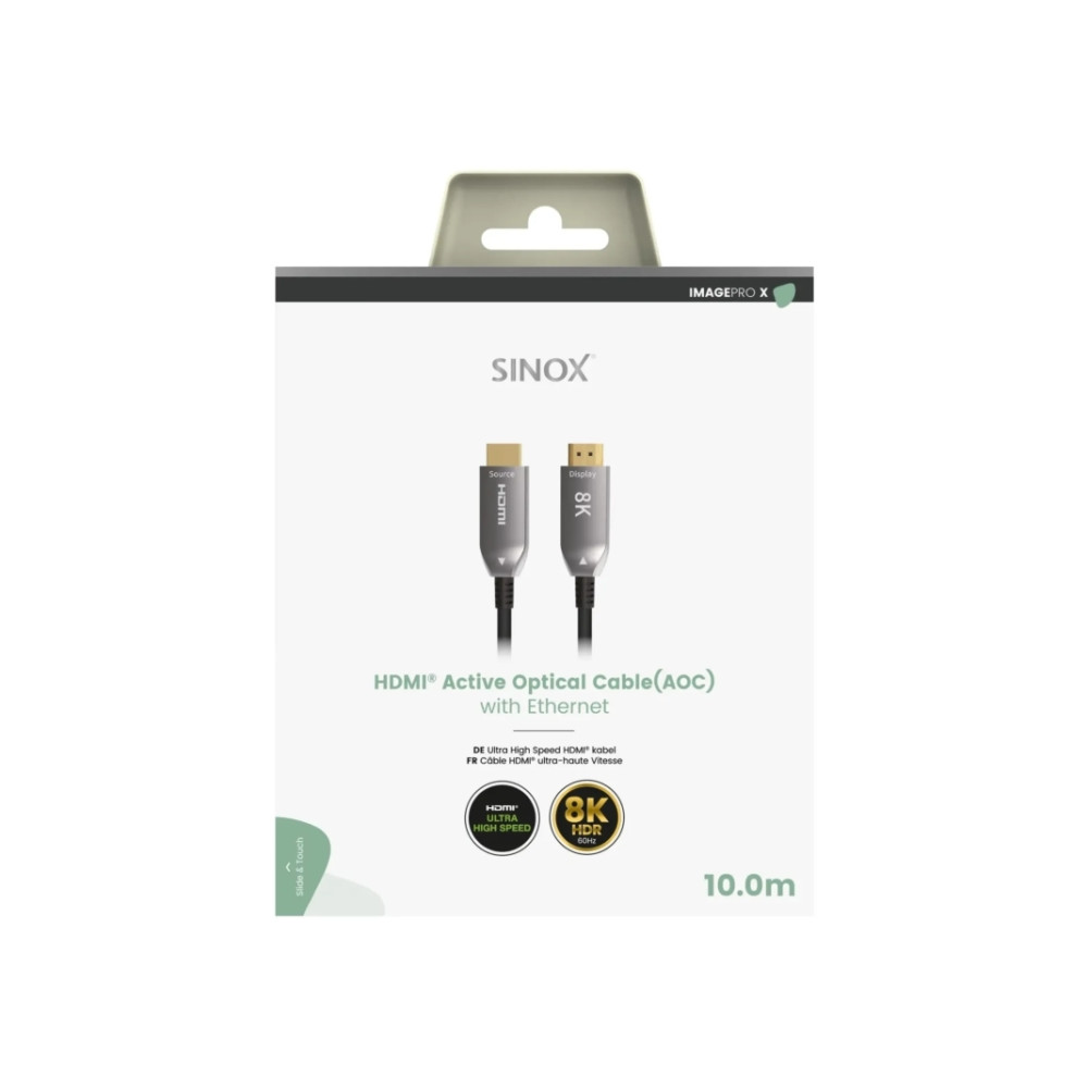Produktbild för Sinox SHD030710, 10 m, HDMI typ A (standard), HDMI typ A (st...