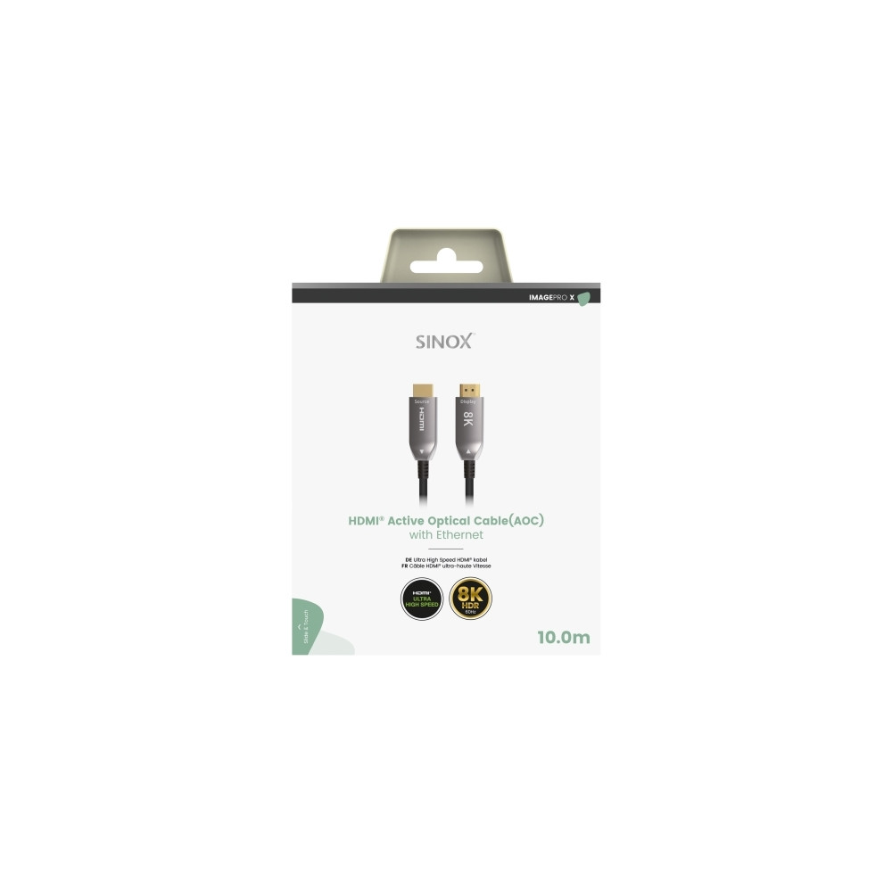Produktbild för Sinox SHD030710, 10 m, HDMI typ A (standard), HDMI typ A (st...