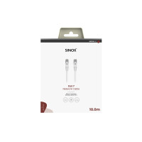 Produktbild för Sinox SXC08710, 10 m, Cat7, S/FTP (S-STP), RJ-45, RJ-45, Vit