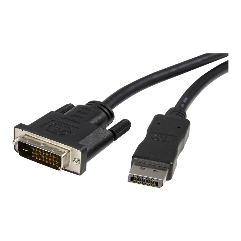 Produktbild för StarTech.com 1,8 m DisplayPort till DVI-kabel - DisplayPort till DVI-kabeladapter 1080p video - DisplayPort till DVI-kabel Single Link - DP till DVI-skärmkabel - DP 1.2 till DVI-konverterare - DisplayPort-kabel - 1.8 m