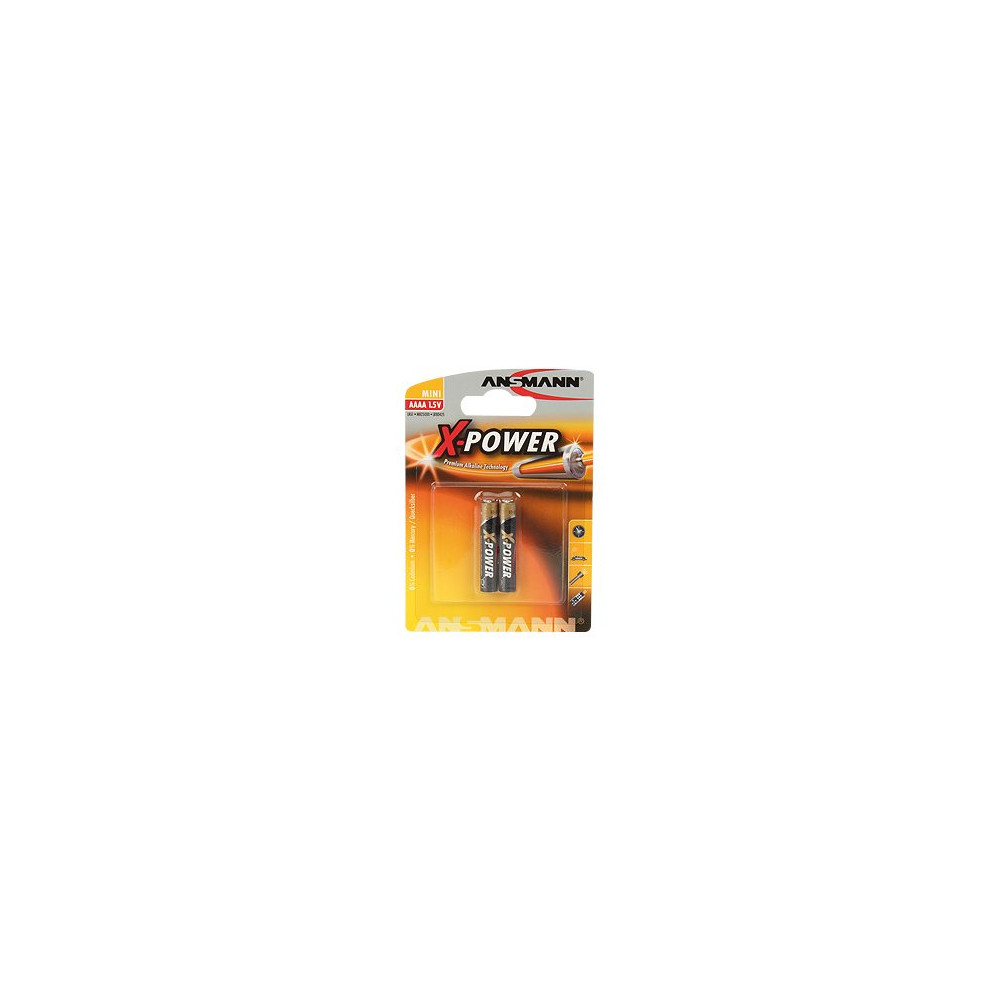 Produktbild för ANSMANN X-POWER Mini AAAA batteri - 2 x AAAA - alkaliskt