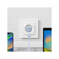 Produktbild för PURO PUFCMTCUSBC20WGLBLUE, inomhus, AC, 12 V, Trådlös laddni...