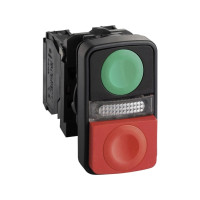 Produktbild för Schneider Electric XB5, Knapp, Grön, IP66, IK05, Klass II, 3...