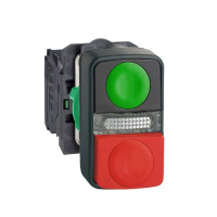 Produktbild för Schneider Electric XB5, Knapp, Grön, IP66, IK05, Klass II, 3...