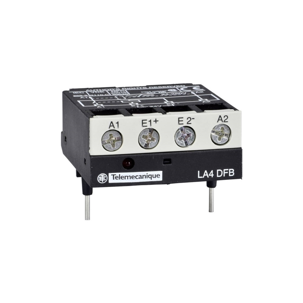 Produktbild för Schneider Electric LA4DFB, Svart, 3P, UL CSA, 250 V, 24 V, 5...