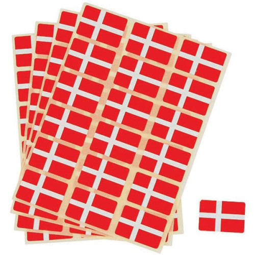 Creativ Dansk flagga självhäftande 15 x 22 mm, 72 st per förpackning