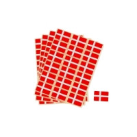 Produktbild för Dansk flagga självhäftande 15 x 22 mm, 72 st per förpackning