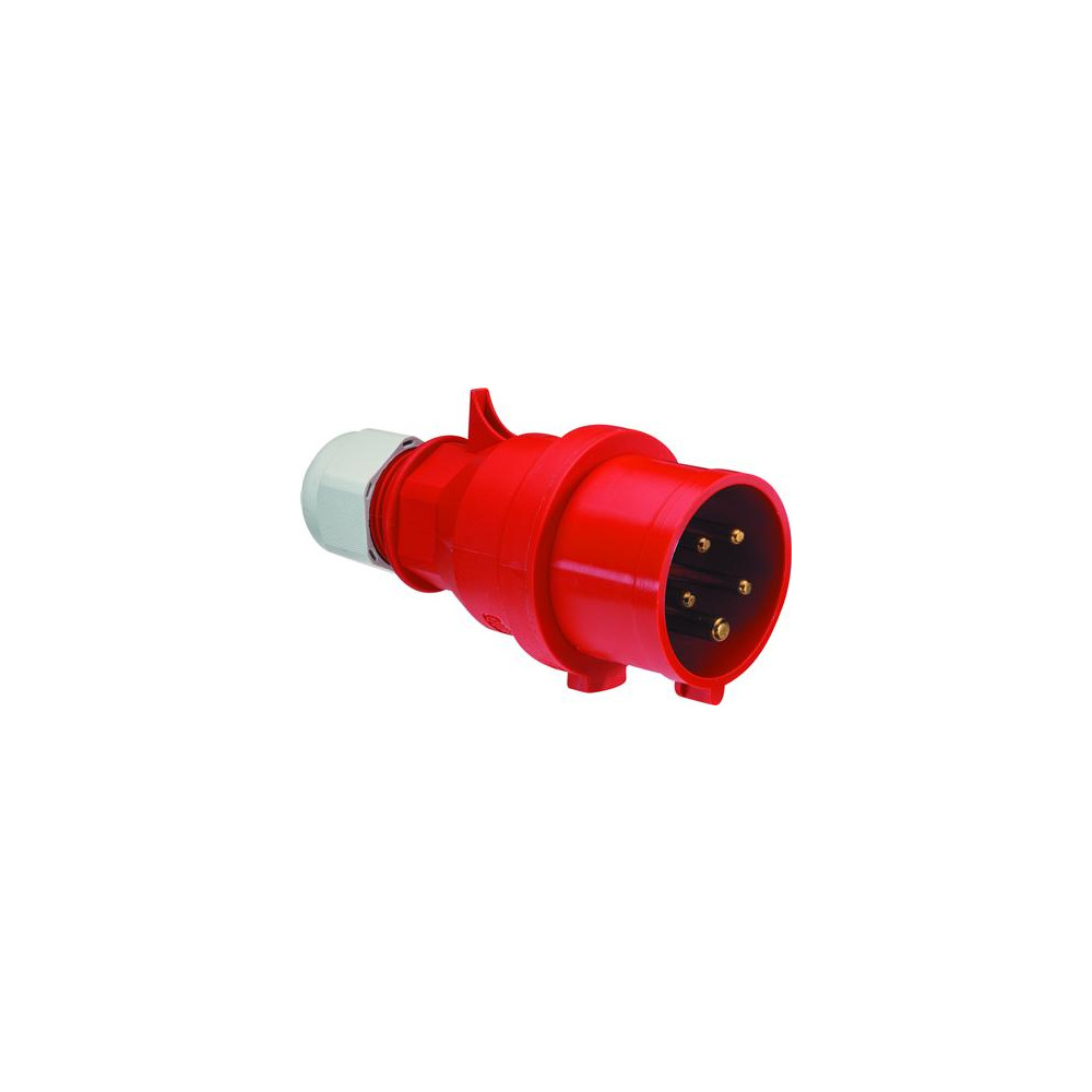 Produktbild för BALS CEE stickpropp 16A 400V, röd, H6, 4-polig, IP44, skruvf...