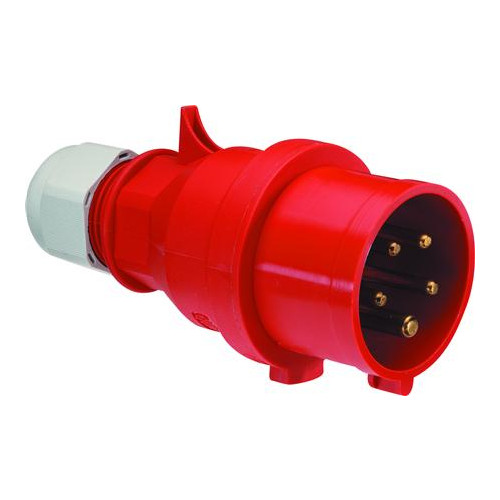 BALS BALS CEE stickpropp 16A 400V, röd, H6, 4-polig, IP44, skruvf...