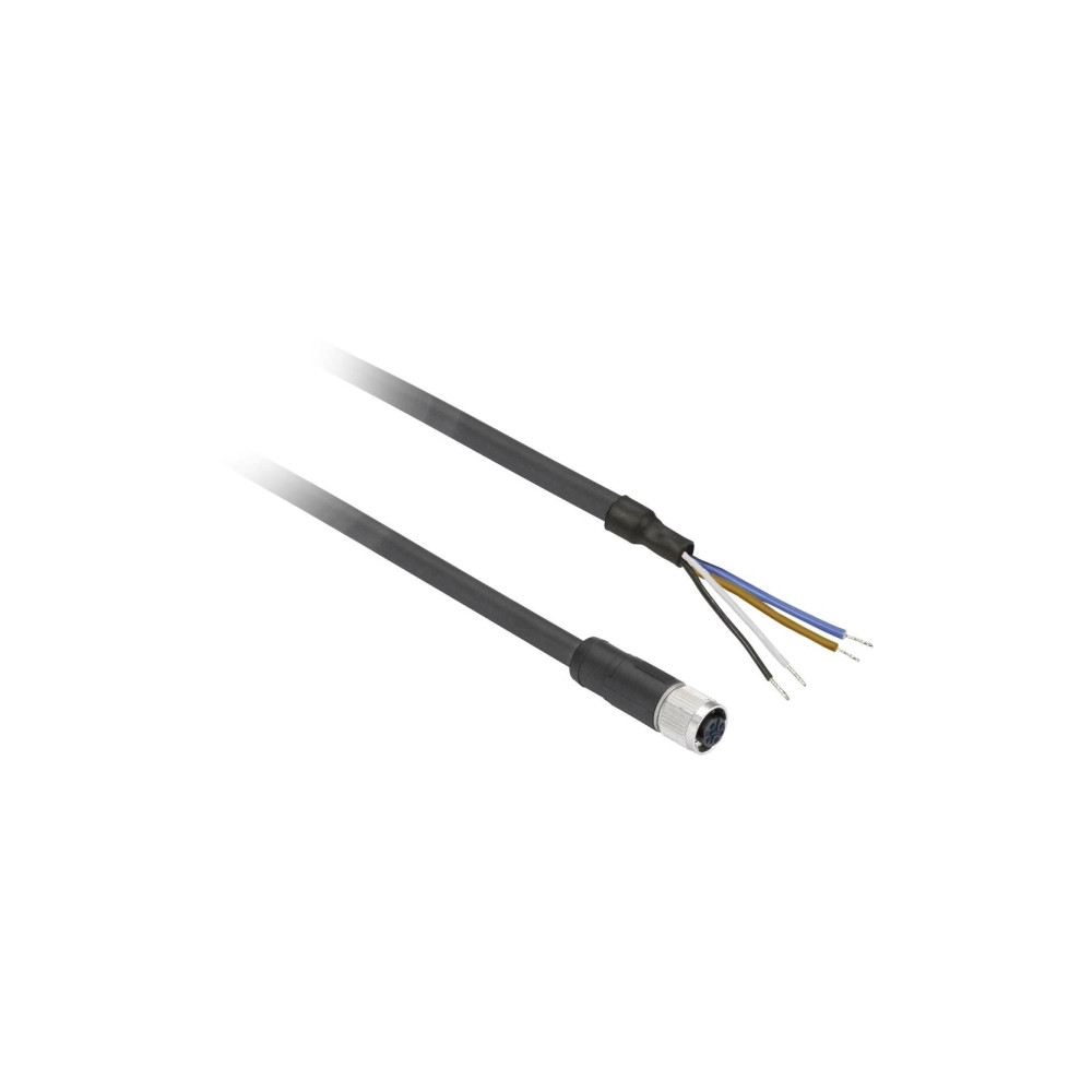 Produktbild för Schneider Electric XZCP1141L2, 2 m, M12, Hunstik, Sort, Poly...