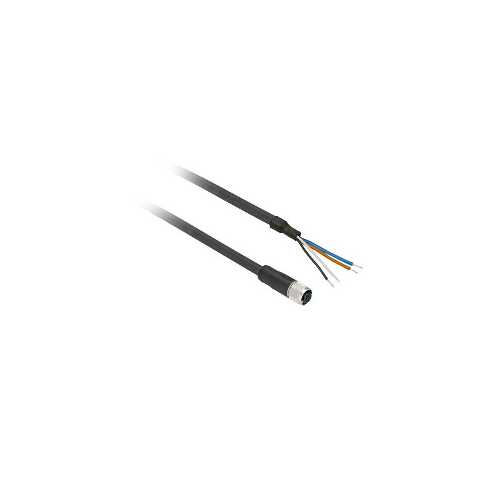 Produktbild för Schneider Electric XZCP1141L2, 2 m, M12, Hunstik, Sort, Poly...