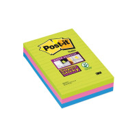 Produktbild för Post-it® Super Sticky Large Notes regnbågsfärger 3 linjer bl...