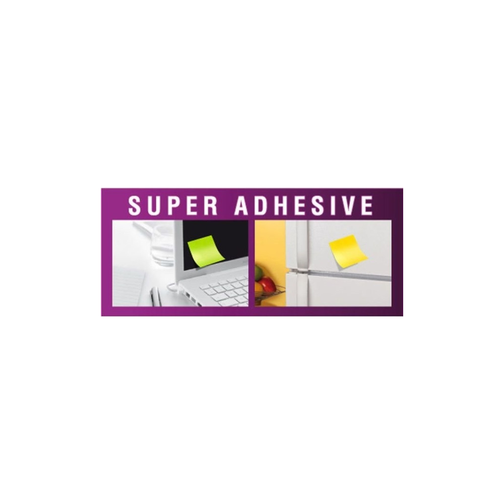 Produktbild för Post-it® Super Sticky Large Notes regnbågsfärger 3 linjer bl...
