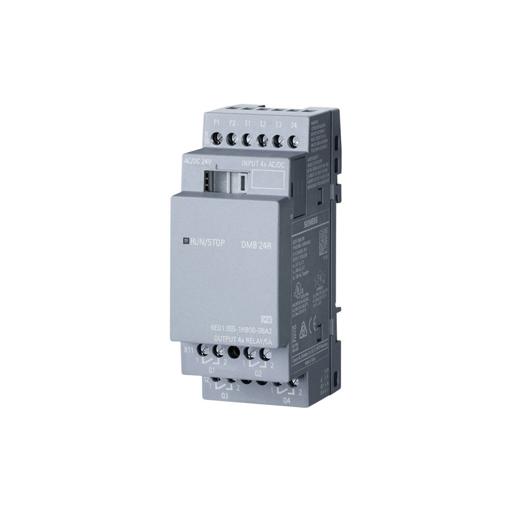 Produktbild för Siemens 6ED1055-1HB00-0BA2, Digital, In/ut, 8 kanaler, Reläk...