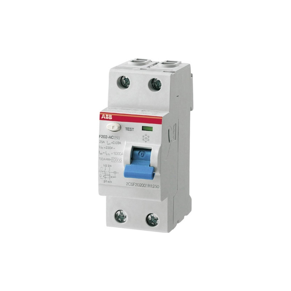 Produktbild för ABB F 202A-25/0,03, Jordfelsbrytare, Typ A, 230