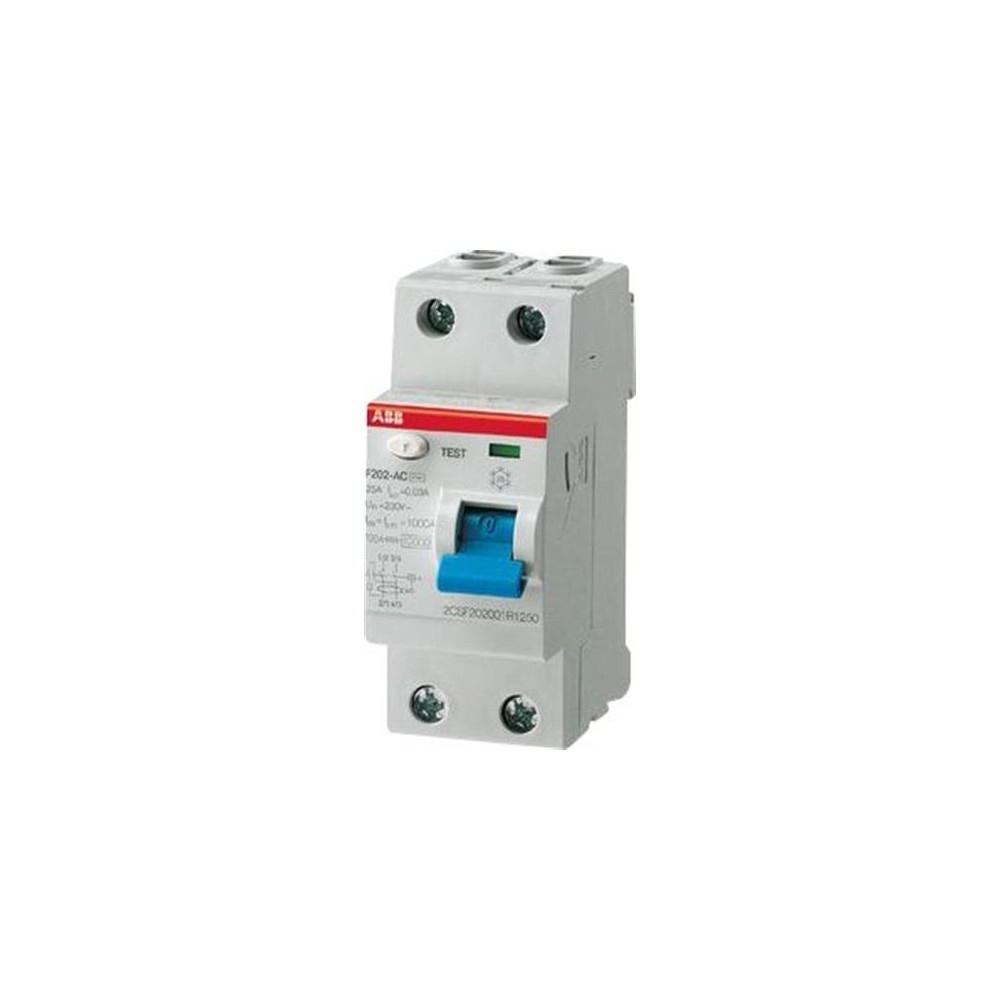 Produktbild för ABB F 202A-25/0,03, Jordfelsbrytare, Typ A, 230