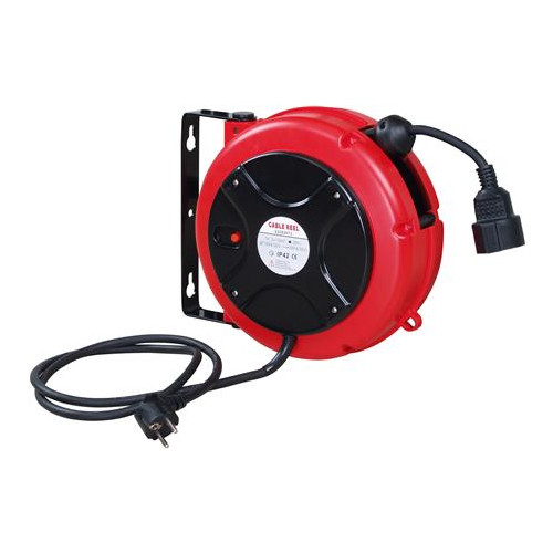 FLOWCONCEPT FLOWCONCEPT automatisk kabelrulle 9 m PVC-kabel 3G1,5 230V,...