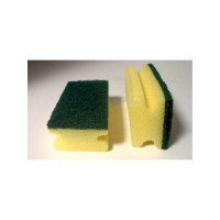 Produktbild för Svamp 3M Scotch Brite, nagel-/handbeskyttande, gul-grön, 10...