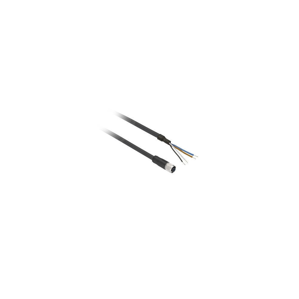 Produktbild för Schneider Electric XZCPV1141L2, 2 m, M12, Hunstik, Sort, Pol...