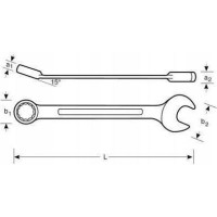 Produktbild för Bahco U-ringnyckel i metriska dimensioner, 10 mm, Krom, Krom...