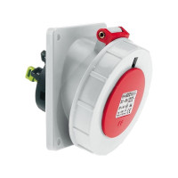 Produktbild för BALS CEE stickuttag infällt H6 400V 16A 5-pol röd sned 20°,...