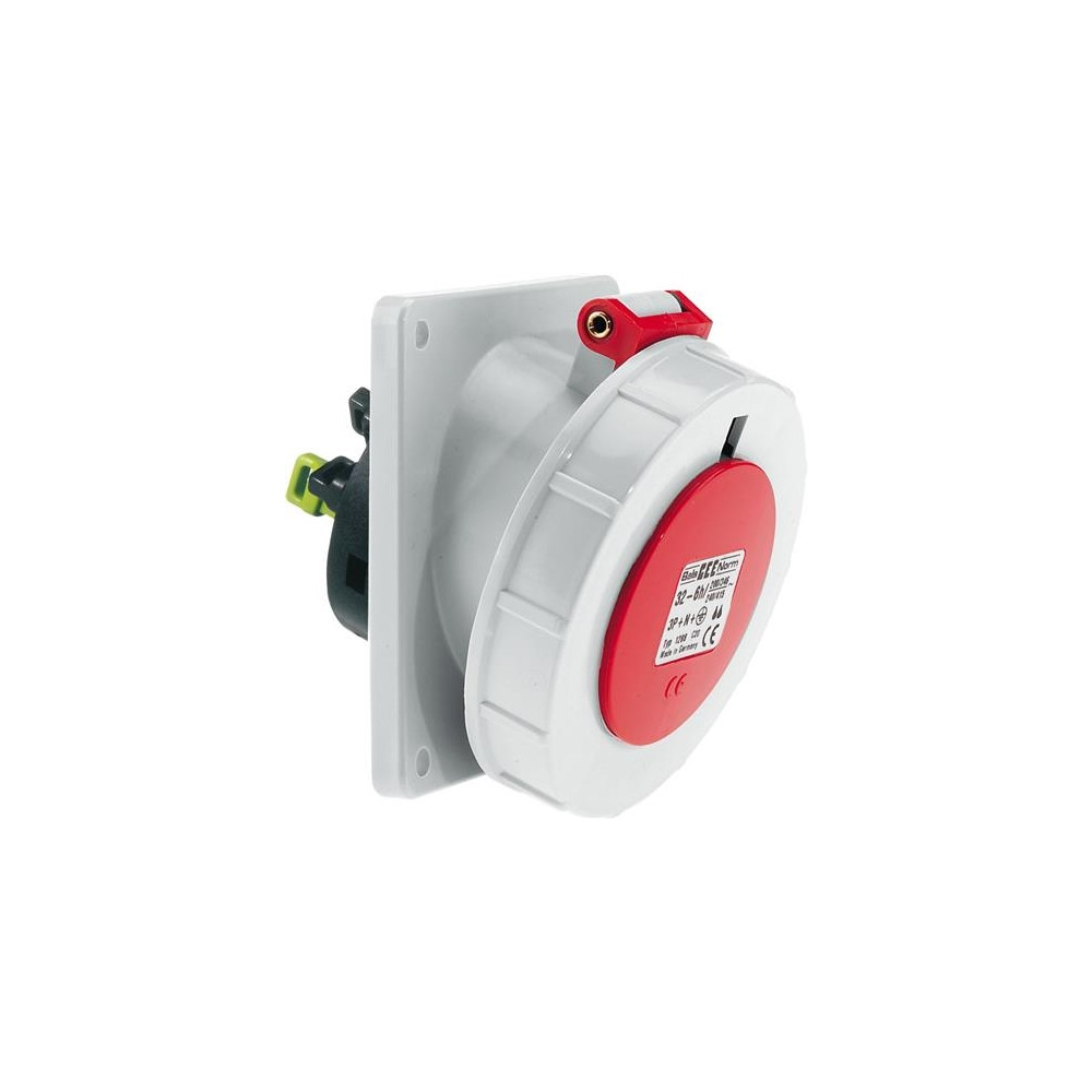 Produktbild för BALS CEE stickuttag infällt H6 400V 16A 5-pol röd sned 20°,...