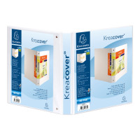 Produktbild för Exacompta Kreacover - presentationsringpärm - för A4 Maxi, 297 x 242 mm - vit
